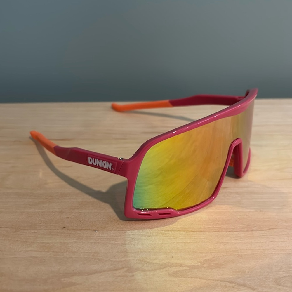 Dunkin’ sport sunglasses. Reflective shade. Brand new.